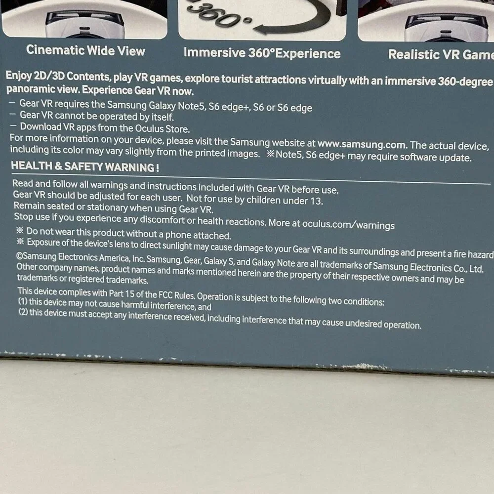 Samsung Gear VR Oculus Virtual Reality Headset